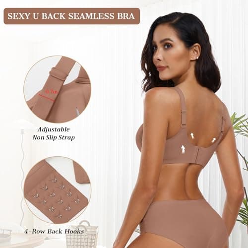 OEAK Women's Comfortable Wireless Push Up Bralette Scalloped V-Neck Coverage