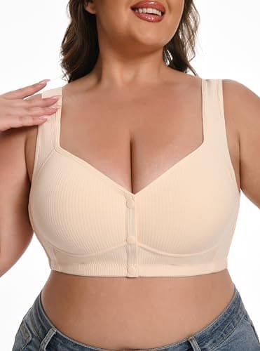 CERYIWER Front Closure Wireless Bras for Older Women