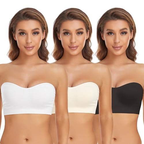 Wireless Silicone Padded Bandeau Bra for Women