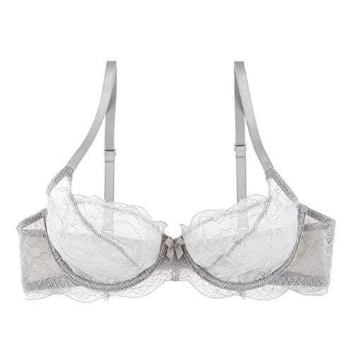 Undies.com Women's Microfiber Lace Underwire Balconette Bra