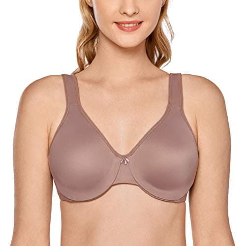 DELIMIRA Plus Size Minimizer Underwire Bra for Smooth Coverage