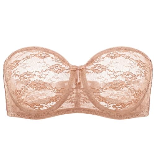 DOBREVA Women's Multiway See-Through Underwire Bra