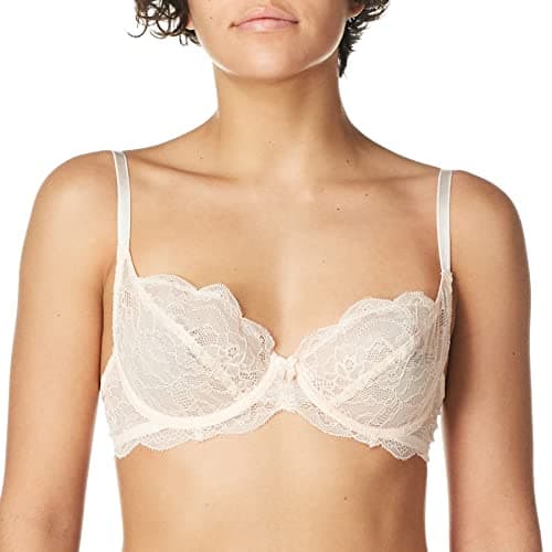 Undies.com Women's Microfiber Lace Underwire Balconette Bra