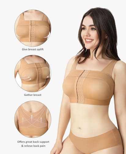 FeelinGirl Post-Surgery Bra with Front Closure & Breast Support