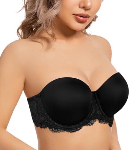 HACI Women's Plus Size Multiway Strapless Underwire Bra