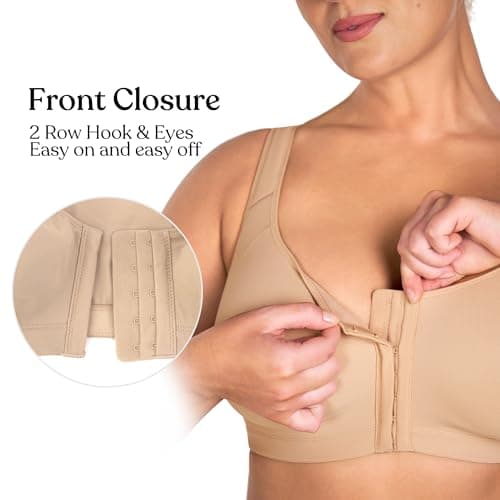 HSIA Women's Front Closure Posture Minimizer Bra - Plus Size Back Support