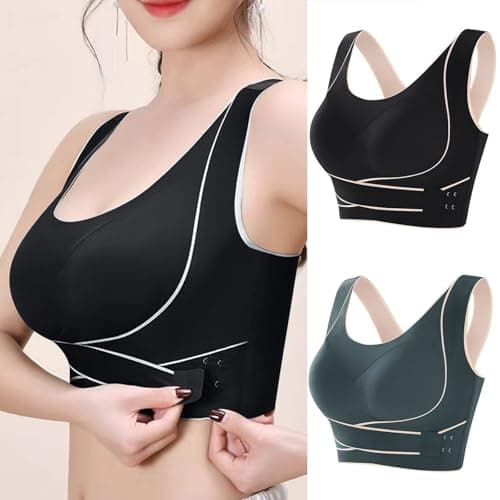 Ruziyoog Women's 2-Pack Wireless Posture Corrector Bras