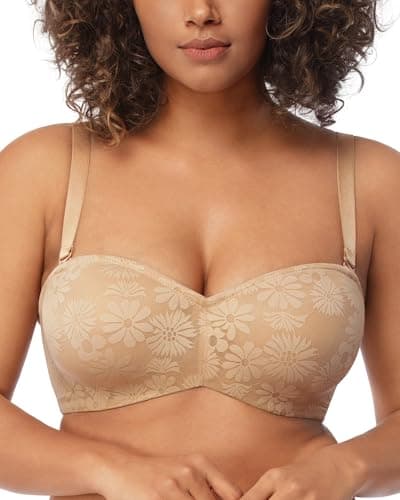 HSIA Women's Strapless Anti-Slip Bra for Large Bust