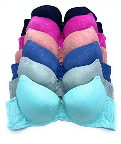 IHeyi 6-Piece Full Cup Wired Gentle Push-up Bra A/B/C
