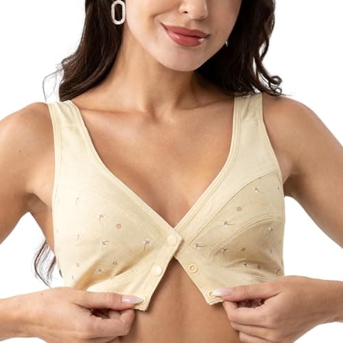 Comfortable Front Snap Daisy Bras for Older Women