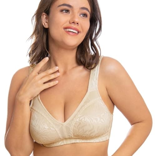 Wingslove Plus Size Comfortable Wire-Free Full Coverage Bra