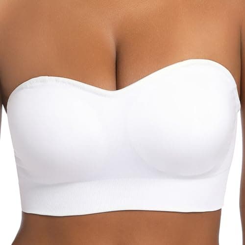 PRETTYWELL Wireless Padded Strapless Bra for Women