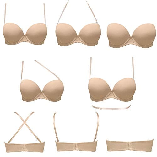 Plusexy Women's Push-Up Bra - Thick Padded Underwire(Strapless, Convertible)