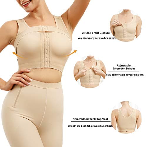 RDSIANE Post-Surgery Front-Closure Bra with Breast Support & Compression Shapewear