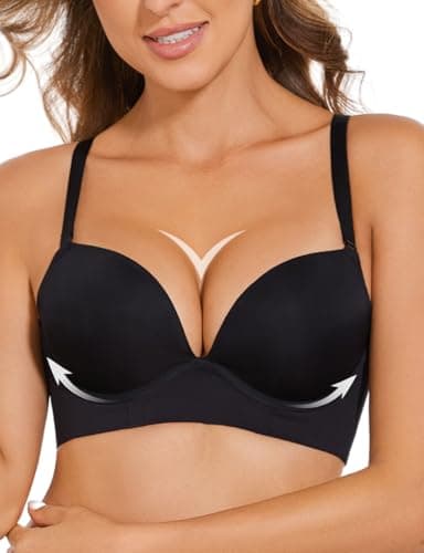 Upushall Women's Longline Padded Push Up Bra with Underwire