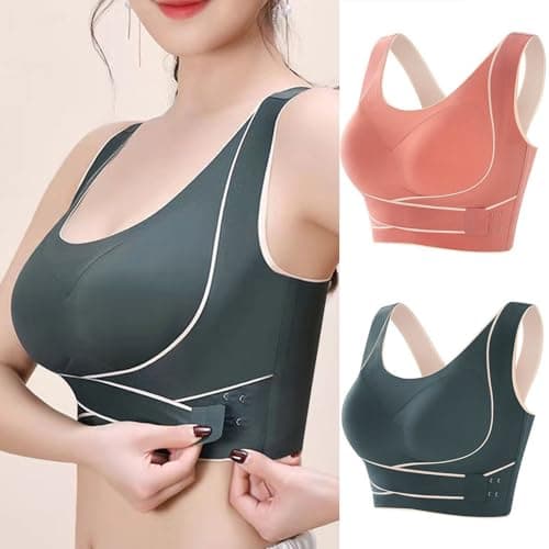 Ruziyoog Women's 2-Pack Wireless Posture Corrector Bras