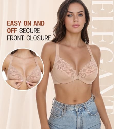 DotVol Women's Plus Size Underwire Bra for Large Bust