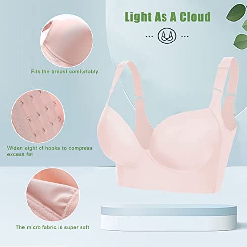 Runilut Women's Full-Coverage Underwire Push Up Bra