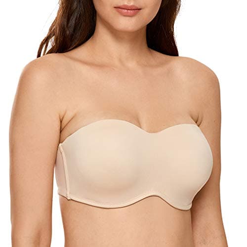 Delimira Women's Strapless Big Bust Minimizer Bra