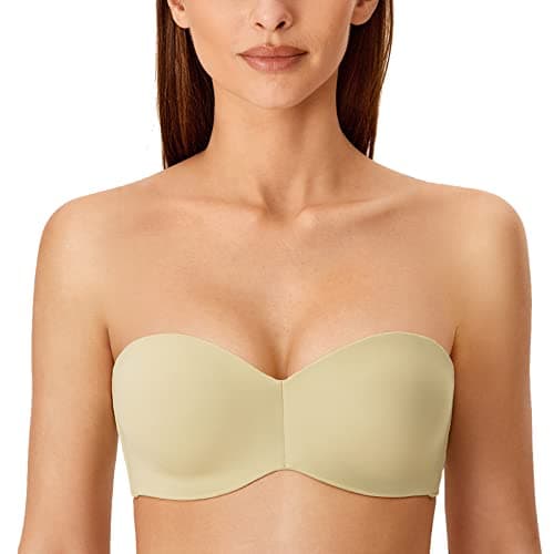 Delimira Women's Strapless Silicone-Free Minimizer Plus Size Bra