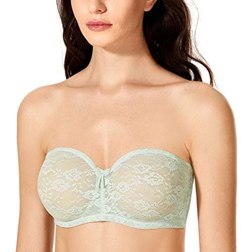 DOBREVA Women's Multiway See-Through Underwire Bra