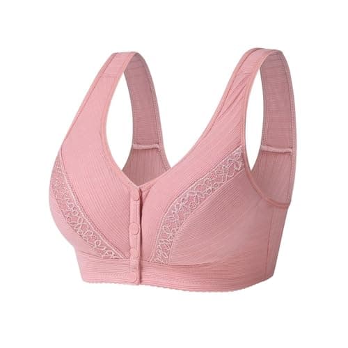 Front Snap Cotton Bras for Women - Full Support, Comfortable, No Underwire