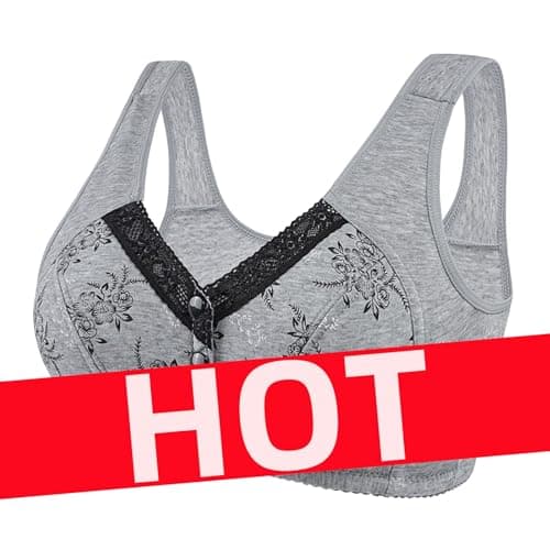 Breathable, Comfortable Daisy Bras for Older Women with Front Closure