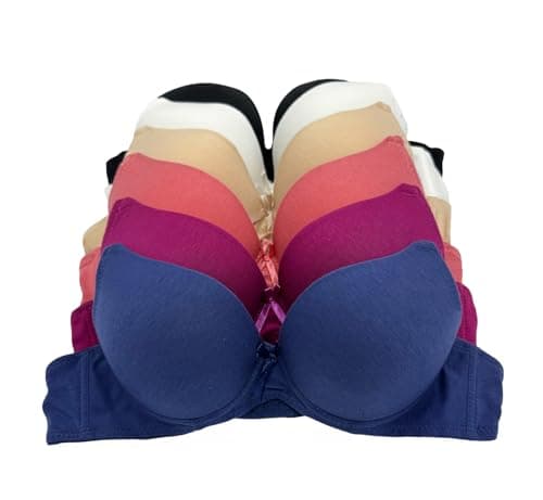 IHeyi 6-Piece Full Cup Wired Gentle Push-up Bra A/B/C