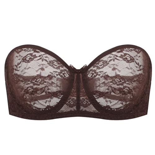 DOBREVA Women's Multiway See-Through Underwire Bra