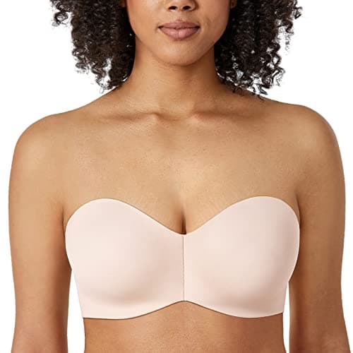 Delimira Women's Strapless Silicone-Free Minimizer Plus Size Bra