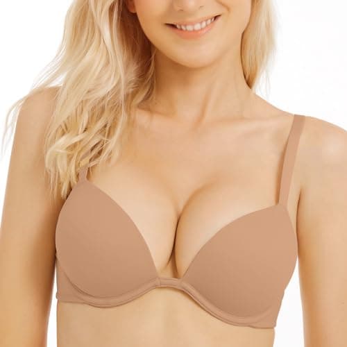 Women's Push-Up Bra with Deep V Plunge