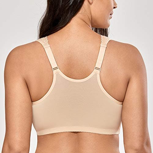Delimira Plus Size Front Closure Racerback Lace Bra