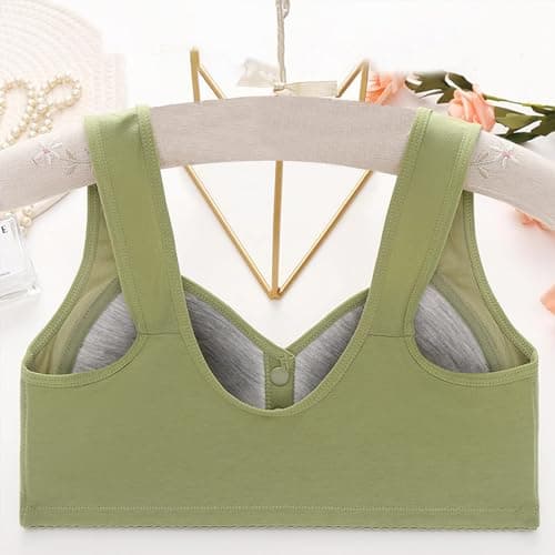 Comfortable No-Wire Bras for Older Women with Front Snap Closure