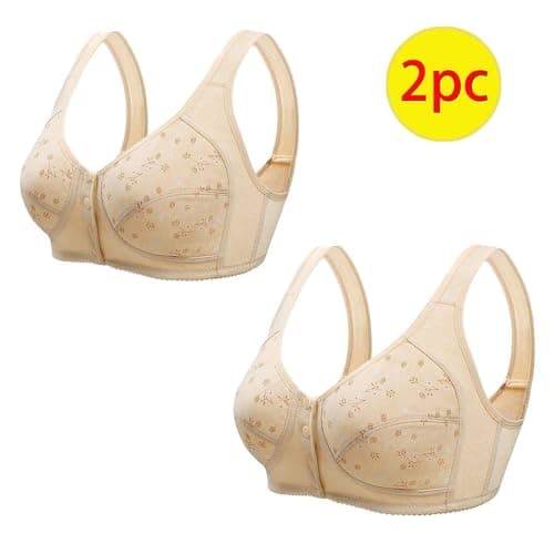 Daisy Button Down Wireless Sports Bra for Women