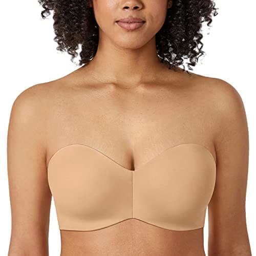 Delimira Women's Strapless Silicone-Free Minimizer Plus Size Bra