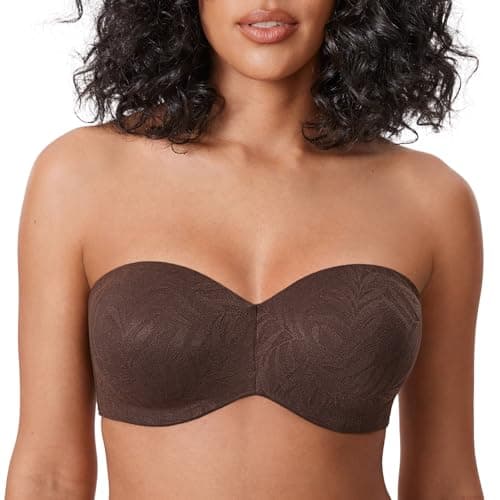 AISILIN Plus Size Big Bust Minimizer Lace Bandeau Bra