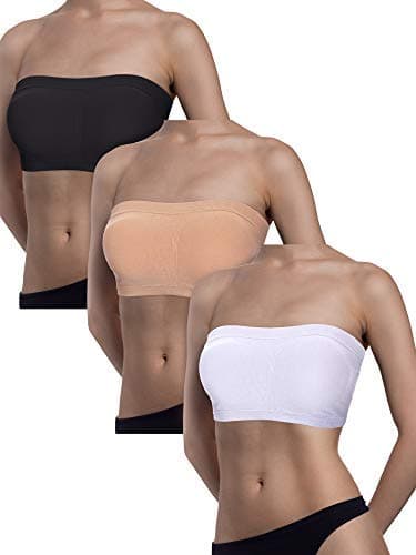 Boao Women's Padded Strapless Bralette Tube Top