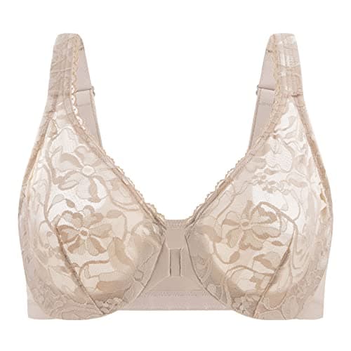 MELENECA Women's Plus Size Lace Underwire Bra