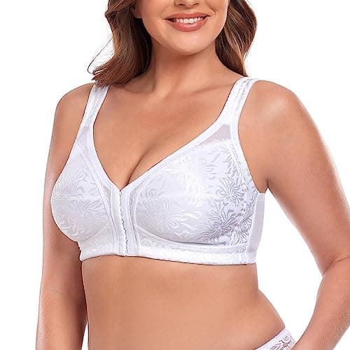 TELIMUSSTO Women's Front Closure Full Coverage Back Support Bra