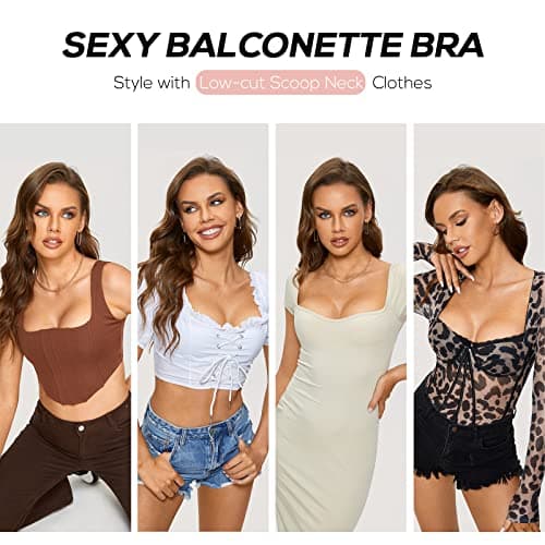 Women's Lace Balconette Bra - Plus Size