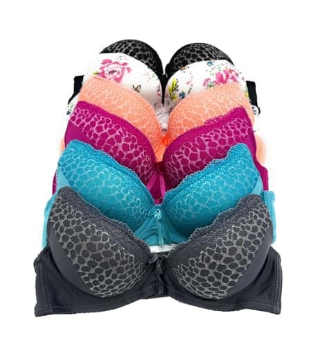 IHeyi 6-Piece Full Cup Wired Gentle Push-up Bra A/B/C