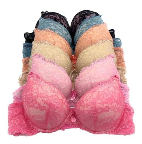 6pcs Iheyi ADD 2-Cuppushup Bra, Extreme Thick Padding, 32B-40C