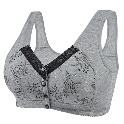 Comfortable Wireless Push Up Bralette for Women | Plus Size Seamless Cotton Snap Lace Bra