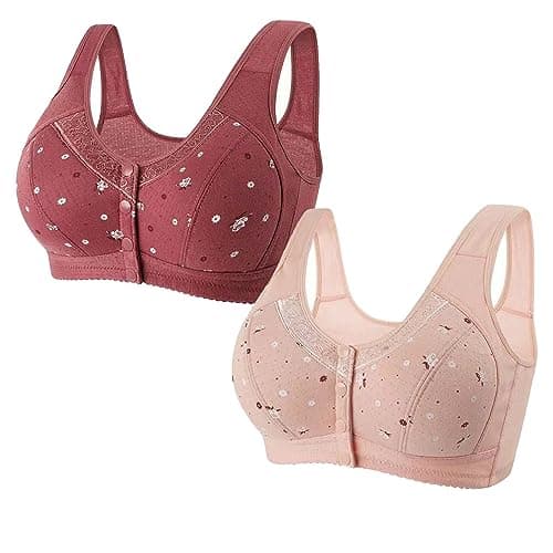 Hnodov Glamorette Snap Front Bra for Older Women