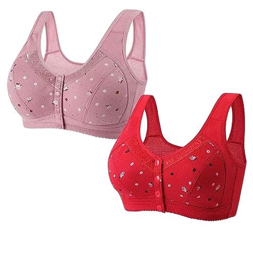 Hnodov Glamorette Snap Front Bra for Older Women