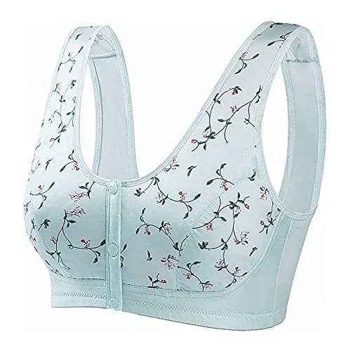 KHDFID Women's Ultra Soft Cotton Front Button Sports Bra