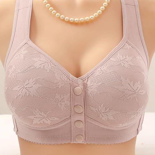 GOHRSHA Ellymuse Daisy Bras for Older Women Wireless Push Up Comfortable Sleep Bras