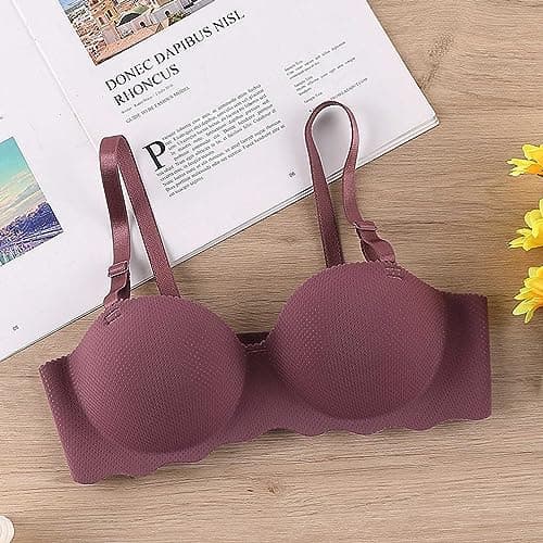Hnodov Women's Wireless Push Up Bralette with Removable Straps