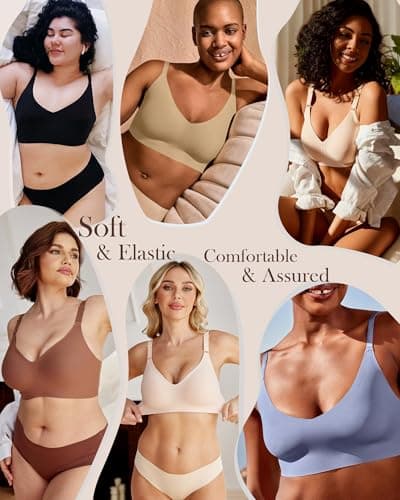 Owucozy Soft Support Wireless Push Up Bra for Women