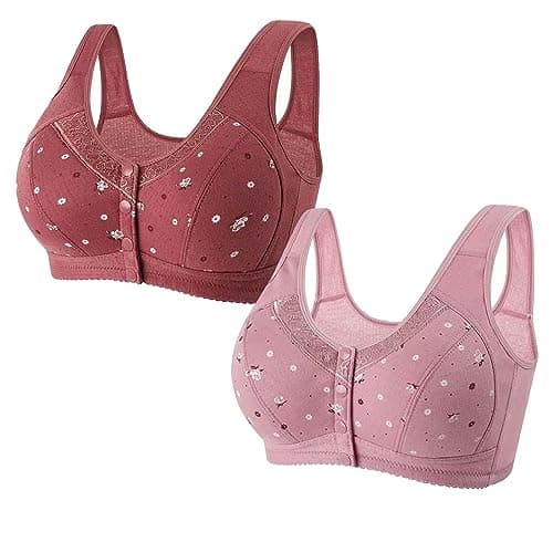 Hnodov Glamorette Snap Front Bra for Older Women